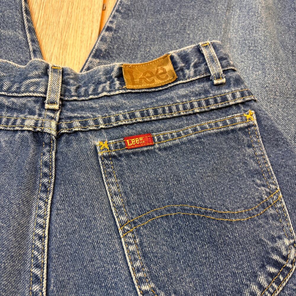Vintage USA Lee Women's High Rise Pleat Front Denim Jeans Rare Barrel Grunge - Picture 4 of 8